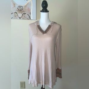 Paper Crane Hooded Long Sleeve Lightweight Sweater